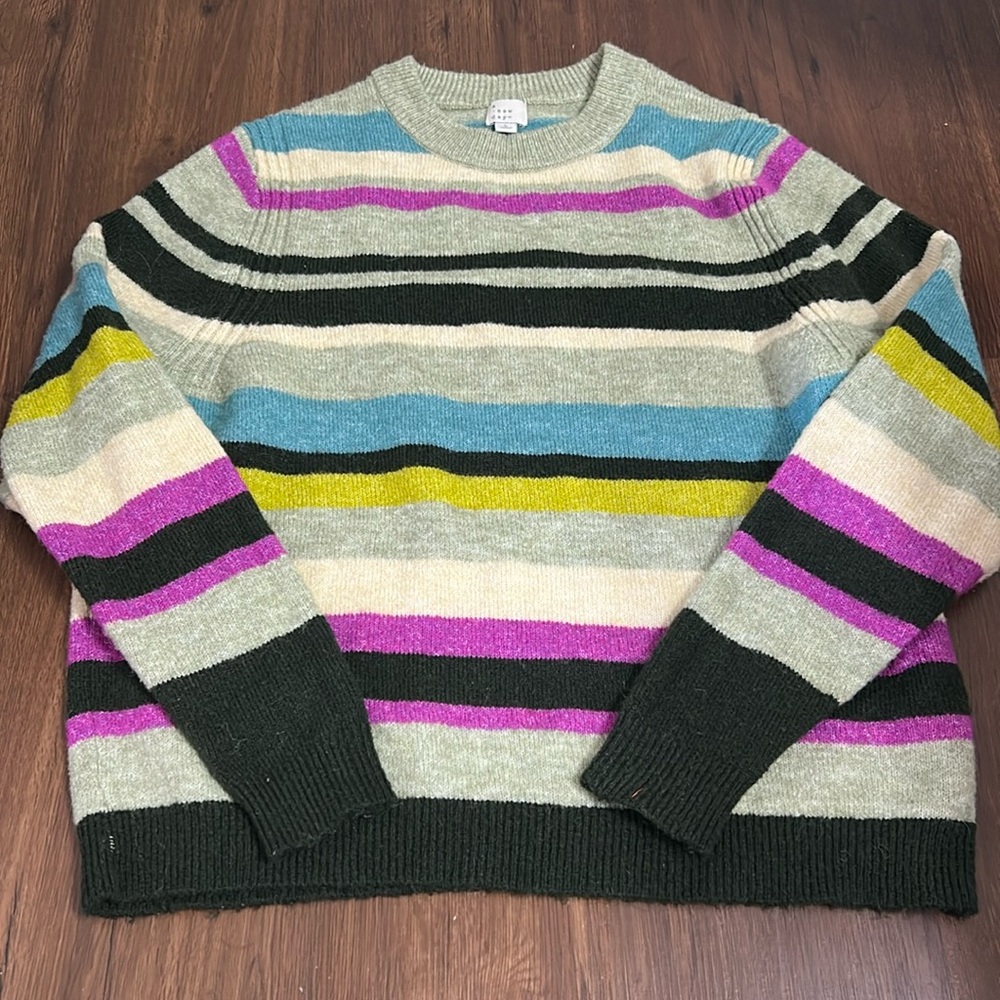 Striped Large Cozy Sweater